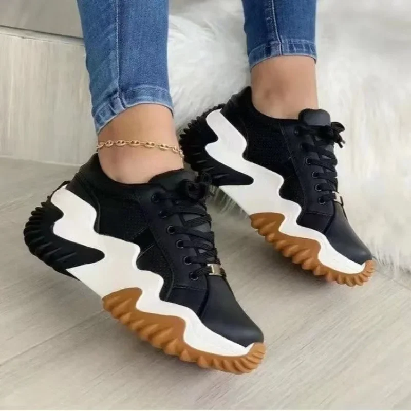 Chunky Platform Sneakers for Women | Leather Casual Shoes