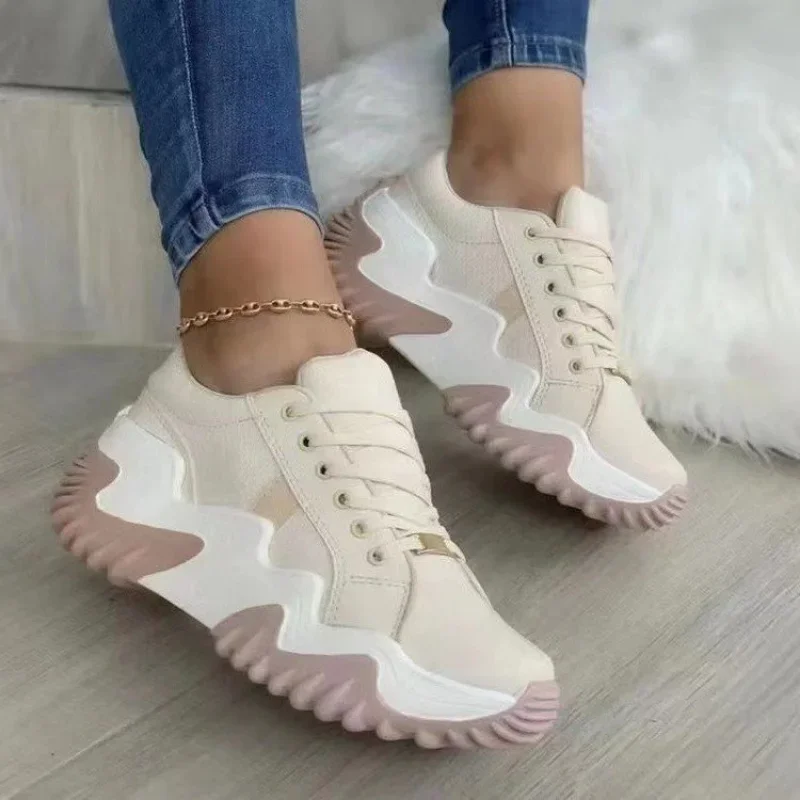 Chunky Platform Sneakers for Women | Leather Casual Shoes