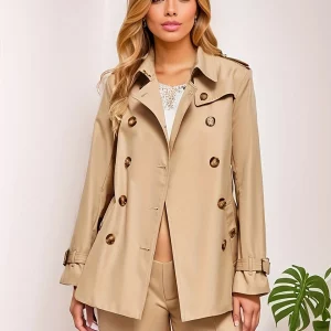 Cinemore Spring Trench Coat: Women's Double-Breasted Windproof Jacket