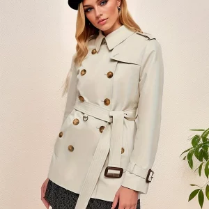 Cinemore Spring Trench Coat: Women's Double-Breasted Windproof Jacket