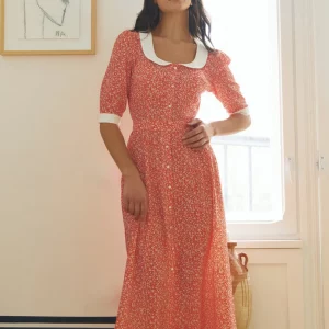 Clacive Fashion Slim Print Women Dress 2024 - Elegant Ankle-Length Vintage Dress