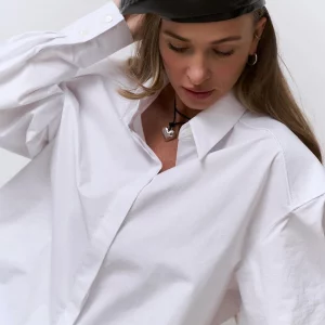 Clacive Fashion White Women's Shirt 2024 | Casual Lapel Long Sleeve Blouse