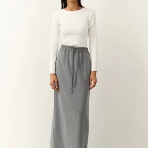 Clacive Summer Gray Office Skirt Set - Elegant 2-Piece Women's Outfit