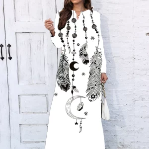 Elegant Floral Print Maxi Dress for Plus Size Women