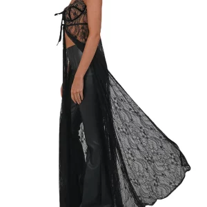 Elegant Glitter Sheer Beach Cover Up Maxi Dress