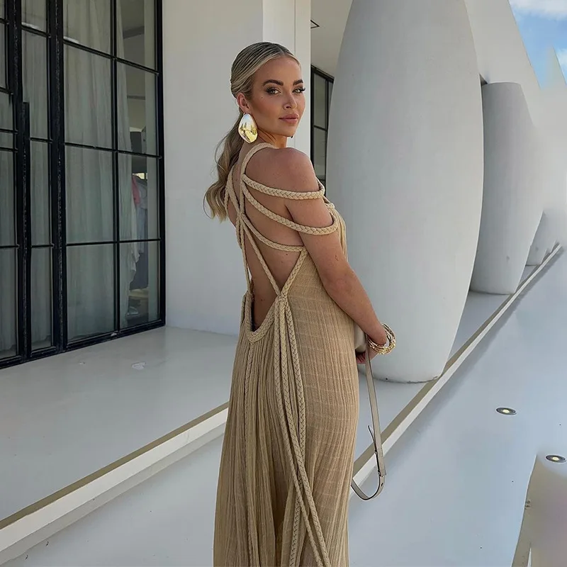 Elegant Hollow Out Maxi Dress | Women's Summer Fashion