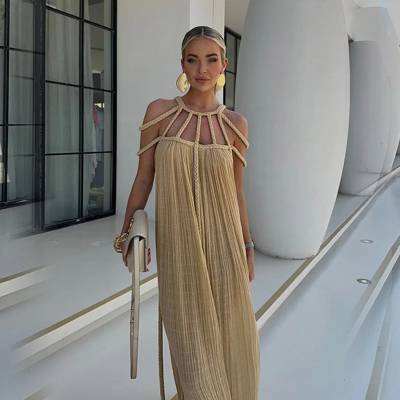 Elegant Hollow Out Maxi Dress | Women's Summer Fashion