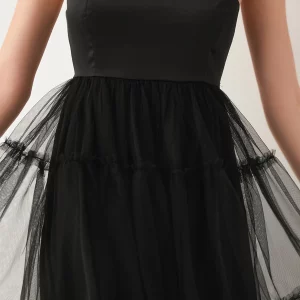 Elegant Off-Shoulder Tube Top Mini Dress - Women's Summer Tulle Tutu Bodydoll