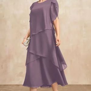 Elegant Plus Size Chiffon Summer Maxi Dress