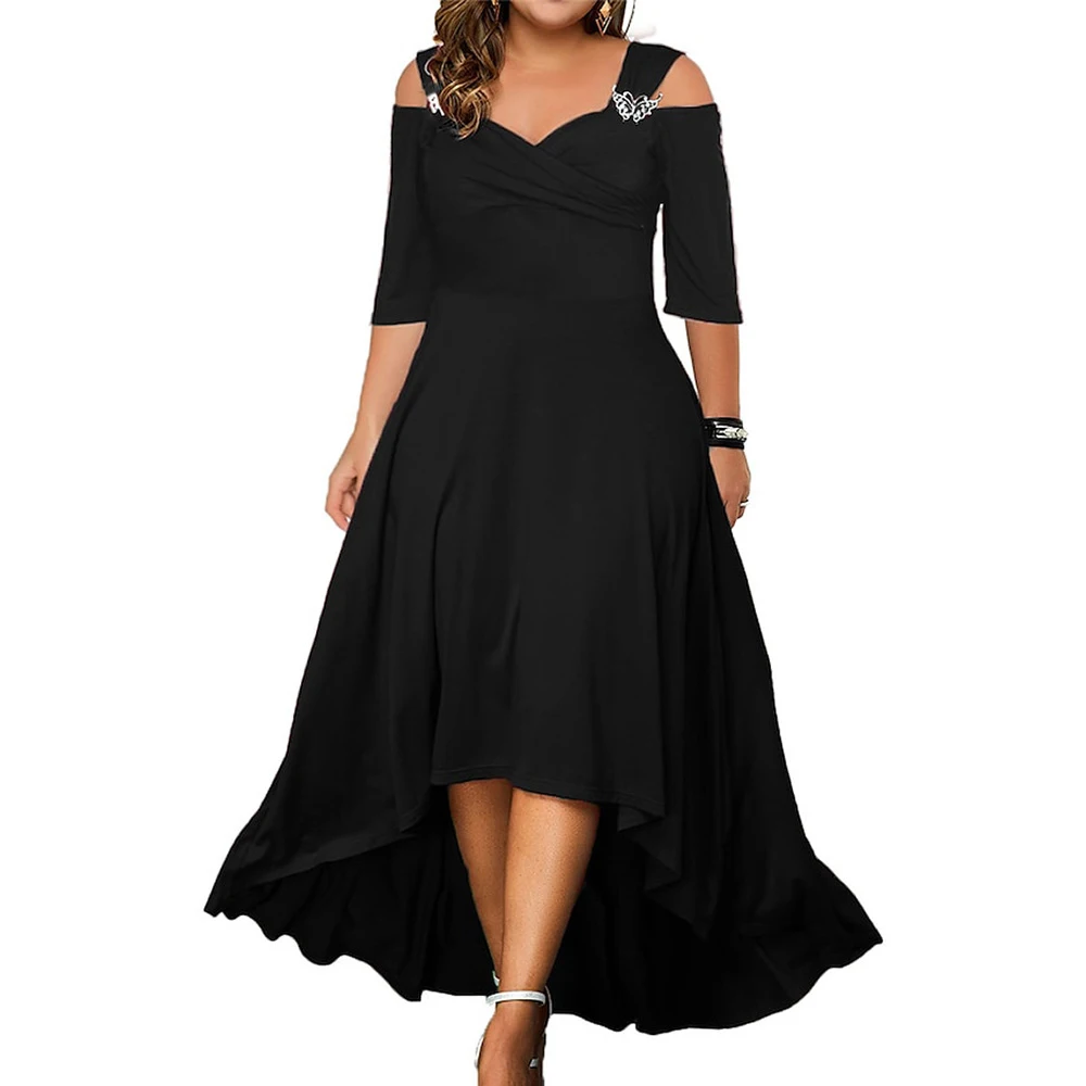 Elegant Plus Size Occasion Dress for Women - 2024 Spring/Summer Evening Party