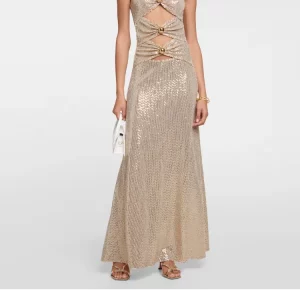 Elegant Sequin Off-Shoulder Maxi Dress for Women