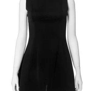 Elegant Sleeveless Black Bodycon Mini Dress for Women - Summer Evening Party Nightclub Wear