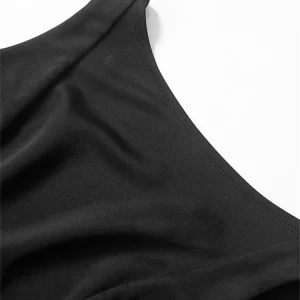 Elegant Sleeveless Black Bodycon Mini Dress for Women - Summer Evening Party Nightclub Wear