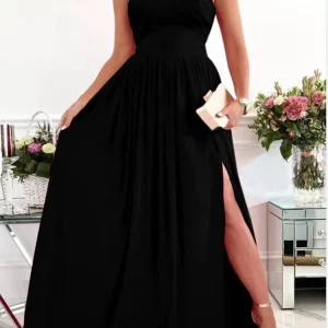 Elegant Women's Sleeveless Backless Slit Long Dress