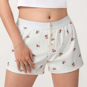 Floral Print Low Rise Women's Casual Shorts for Summer Streetwear