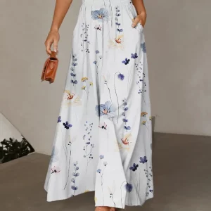 Floral Print Wide Leg Pants for Women, Vintage Loose Style for Spring & Summer