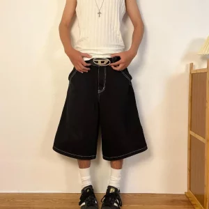 Gothic Hip-hop Retro Loose Denim Men's Shorts