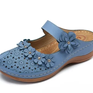 Handmade Leather Floral Roman Sandals for Women