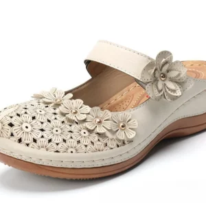 Handmade Leather Floral Roman Sandals for Women