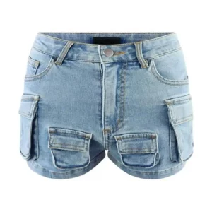 High Waist Stretch Denim Shorts Women's Fashion Hipster Jeans - 2024 Summer Streetwear