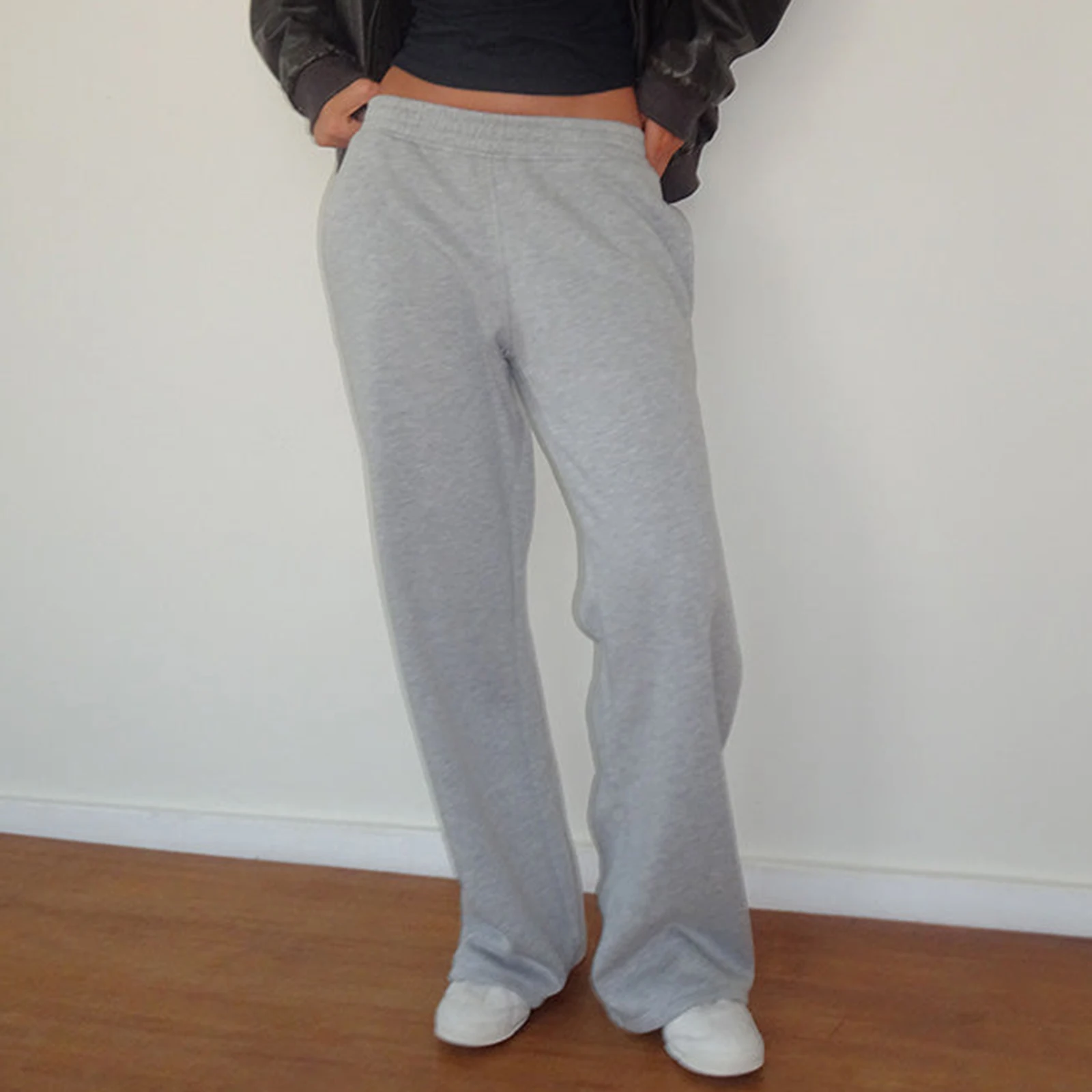 High Waisted Wide Leg Sweatpants for Women - Spring Casual Yoga Jogger