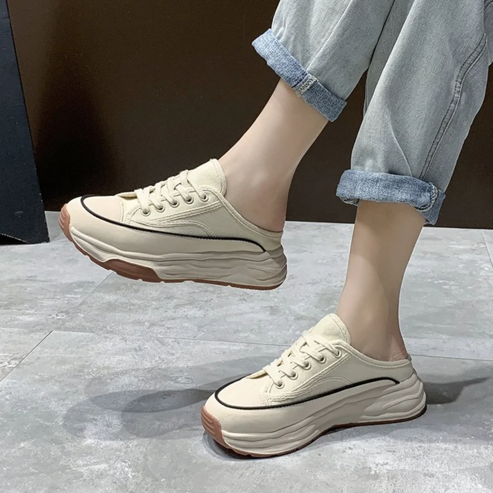 Korean Women's Platform Sneakers 2024 | Fashionable Spring/Autumn Casual Sports Shoes