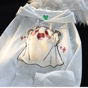 Lazy Cute Animal Plush Embroidered Hoodie for Women