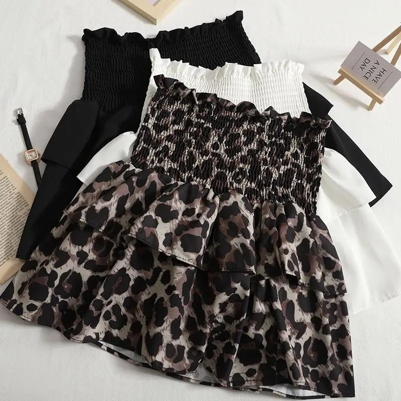 Leopard Print High Waist A-Line Pleated Skirt - 2024 Summer Fashion