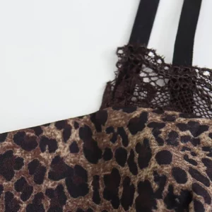 Leopard Print Sleeveless Crop Top for Women