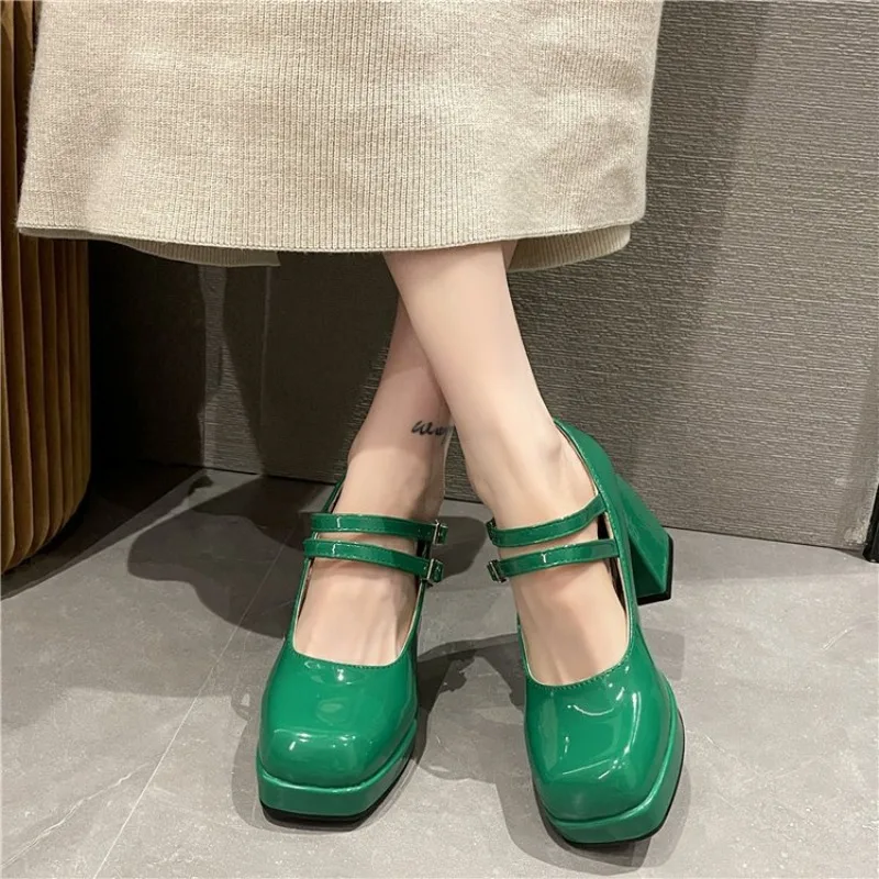 Luxury Brand Mary Jane High Heels | Waterproof Platform Pumps