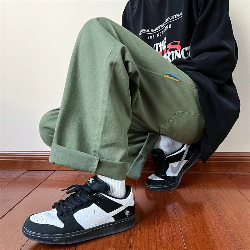 Men's Elastic Waist Cargo Pants - Harajuku Style Casual Trousers