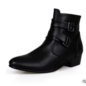 Men's Leather Oxford Dress Boots - British Style Chelsea Shoes