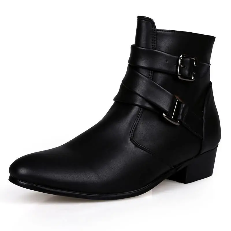 Men's Leather Oxford Dress Boots - British Style Chelsea Shoes