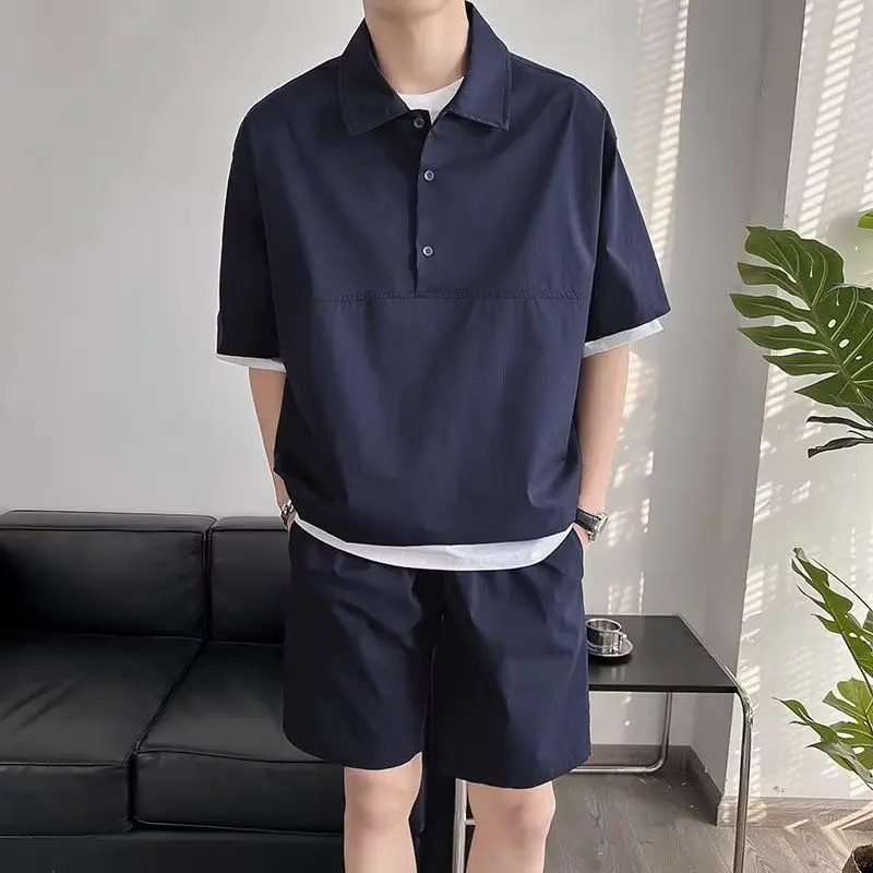 Men's Summer Fashion 2-Piece Set: Hooded T-Shirt & Shorts