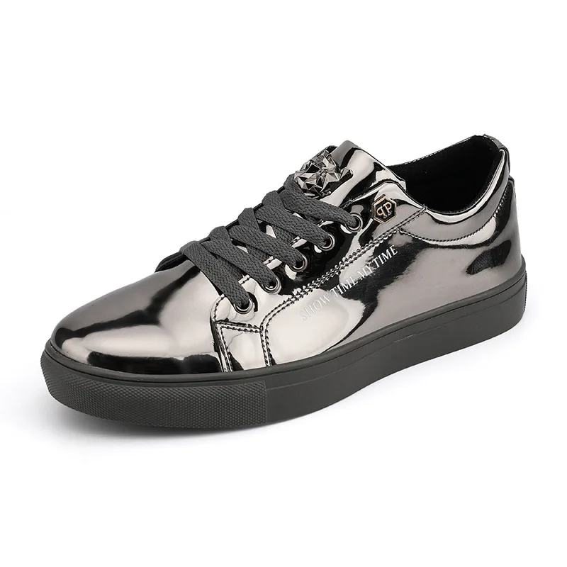 Men's Tiger Patent Leather Loafers: Stylish Casual Driving Shoes