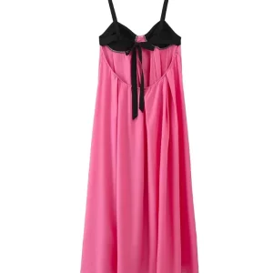 Pink Backless Sleeveless Dress - 2024 Women's Summer Fashion