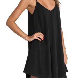 Plus Size Women's Backless Slip Dress