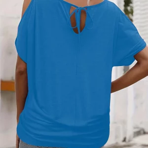 Plus Size Women's Off-Shoulder Summer T-Shirt