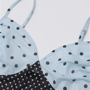 Polka Dot Print Tank Top | Y2K Streetwear | Women's Fashion | Sleeveless Crop Top