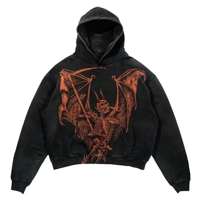 Premium European & American Y2K Style Gothic Hoodie for Men