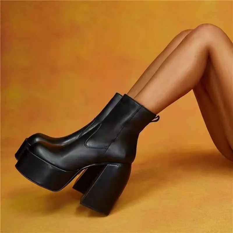 Punk Style PU Leather Over-the-Knee High-Heel Boots