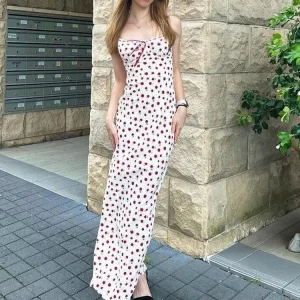 Rose Print Maxi Dress: Summer Hipster Bandage Bodycon