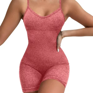 Seamless High Waist Yoga Jumpsuit for Women, Summer Sports Shorts