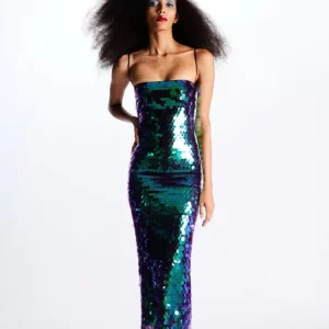 Sequin Suspender Dress: Elegant Backless Sleeveless Evening Wear