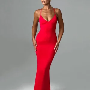 Sexy Backless Maxi Dress for Women | Sleeveless Bodycon Club Party Dress