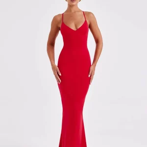 Sexy Backless Maxi Dress for Women | Sleeveless Bodycon Club Party Dress