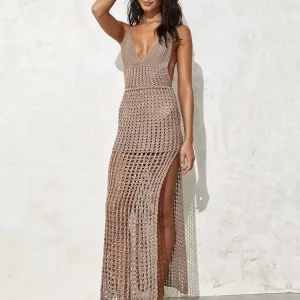 Sexy V-Neck Halter Maxi Dress for Summer Beach Holiday