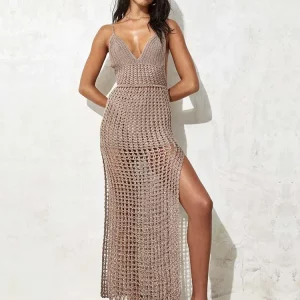 Sexy V-Neck Halter Maxi Dress for Summer Beach Holiday