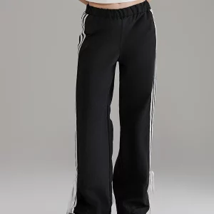 Side Bow Bandage Loose Sweatpants | Women's Spring/Summer Mid Elastic Waist Baggy Trousers