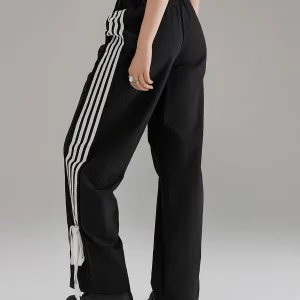 Side Bow Bandage Loose Sweatpants | Women's Spring/Summer Mid Elastic Waist Baggy Trousers